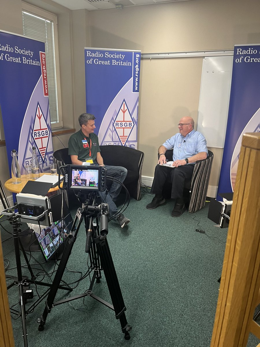 2026Wrtc's tweet image. Mark M0DXR giving a live interview about WRTC2026 at the RSGB convention today