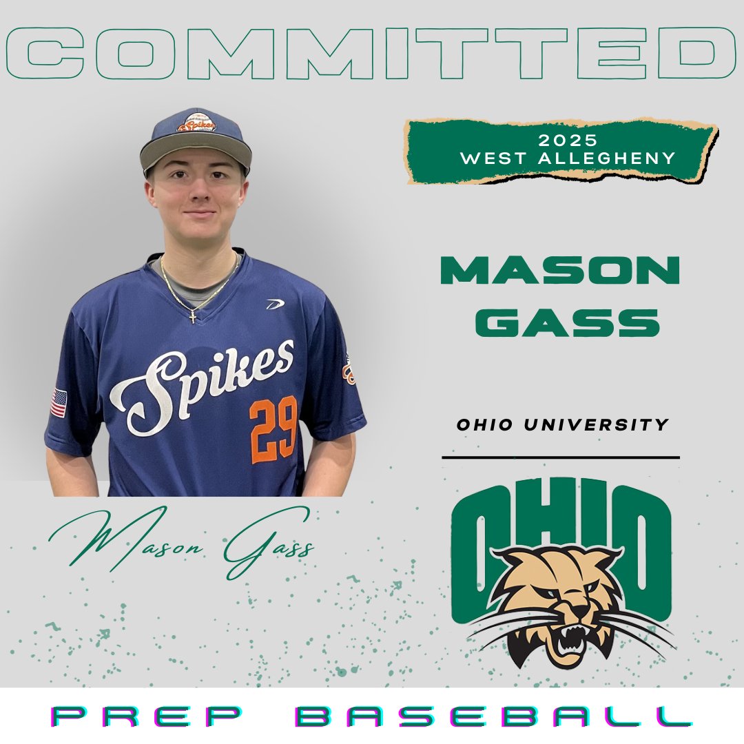 ❗Commitment Watch❗ 2025 3B|RHP Mason Gass (West Allegheny) has committed to Ohio #congrats @mason_gass | @Ohio_Baseball | #committed