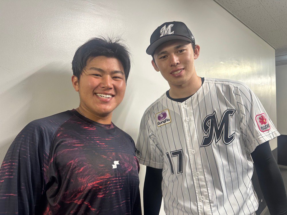 緊張してたの？」と #佐々木朗希 投手。 「めちゃくちゃ緊張したッス