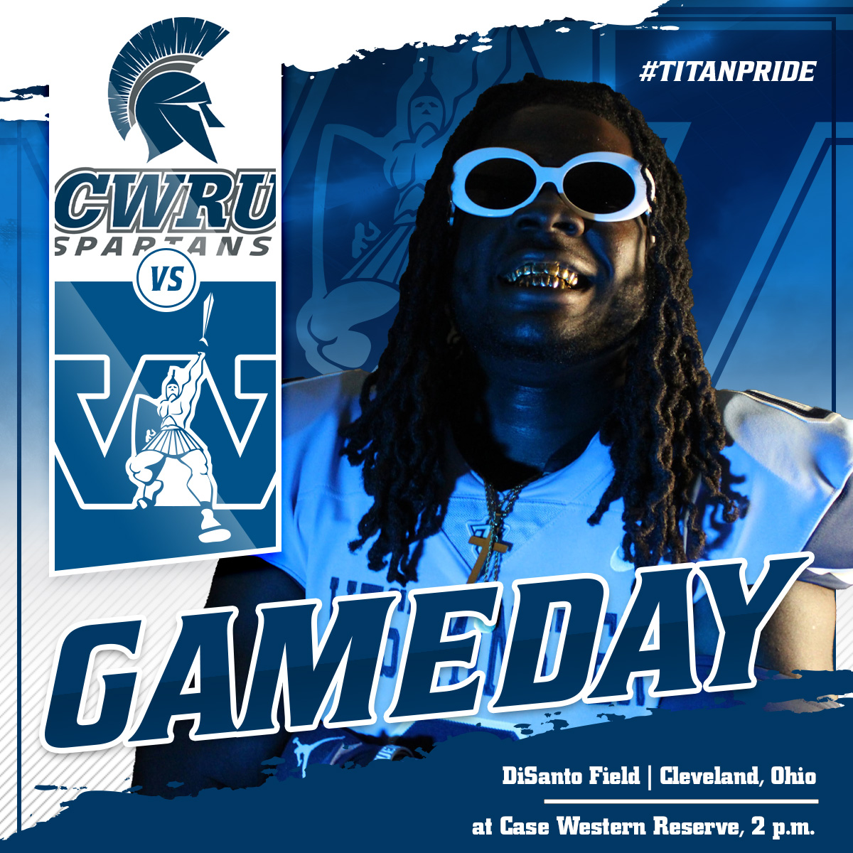 The Titans travel to Cleveland to take on Case Western Reserve at DiSanto Field today at 2 p.m. Let's gooo Titans! #d3fb #pacfb