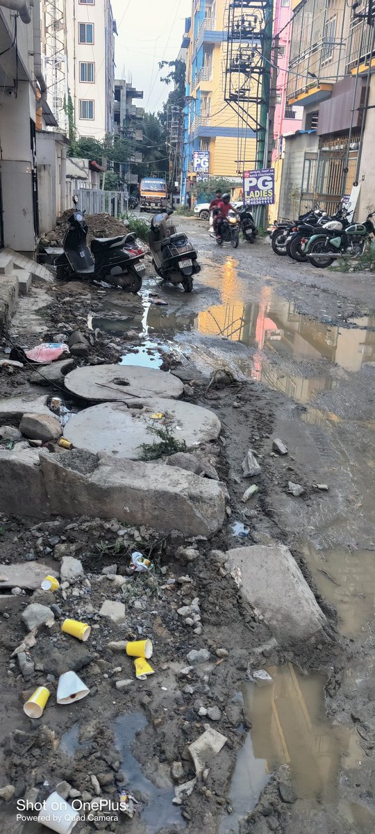 DishantRane1's tweet photo. @bbmpcommr @BBMPSWMSplComm @swaccha_bbmp @ArvindLBJP @tv9kannada @BBMPMahadevpura 
Condition of Junnasandra road , Doddakanneli from past 5 years . Near 5000-6000 residents, corporate employees from all states of India  stay and use this road , It's unwalkable and sewage leak ful https://t.co/gzX572DfC0