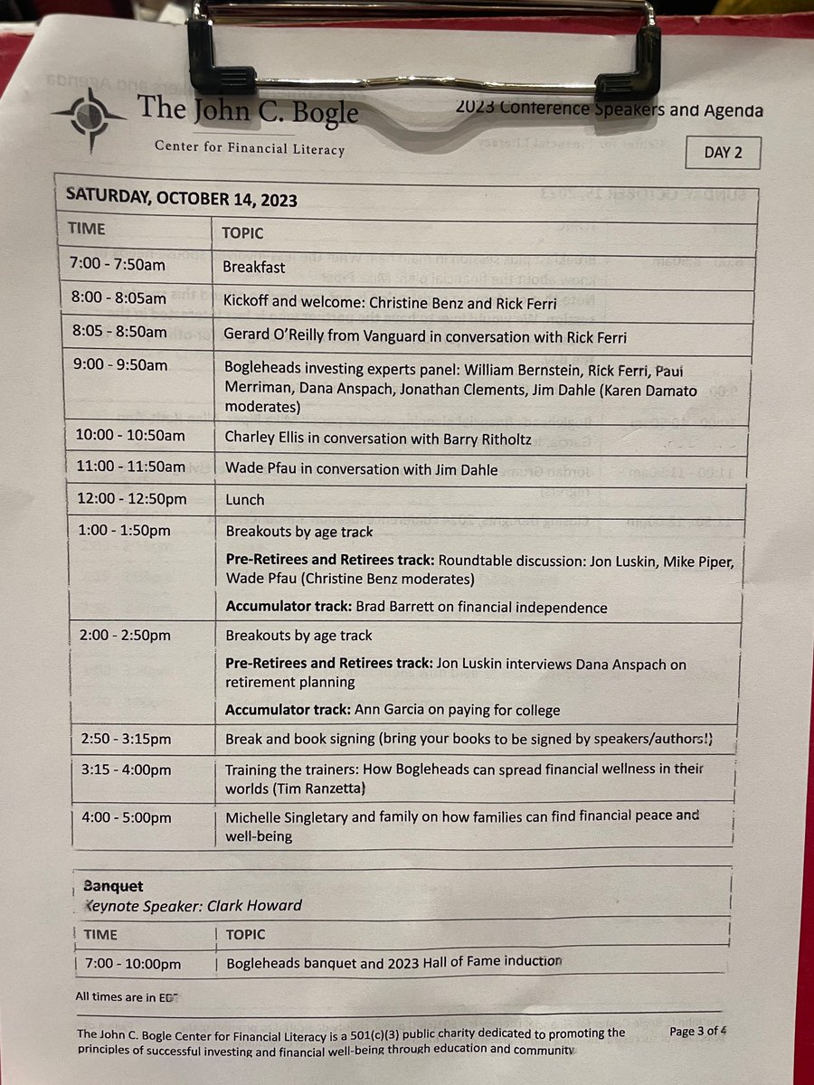Spending my weekend with my husband,  expanding knowledge on financial literacy #WorkSmarterNOTHarder. #FinancialFreedom  exciting to listen to all those podcasters/authors we listen to daily. <a href="/bogleheads/">John C. Bogle Center for Financial Literacy</a> <a href="/WCInvestor/">White Coat Investor</a> <a href="/Vanguard_Group/">Vanguard</a>
