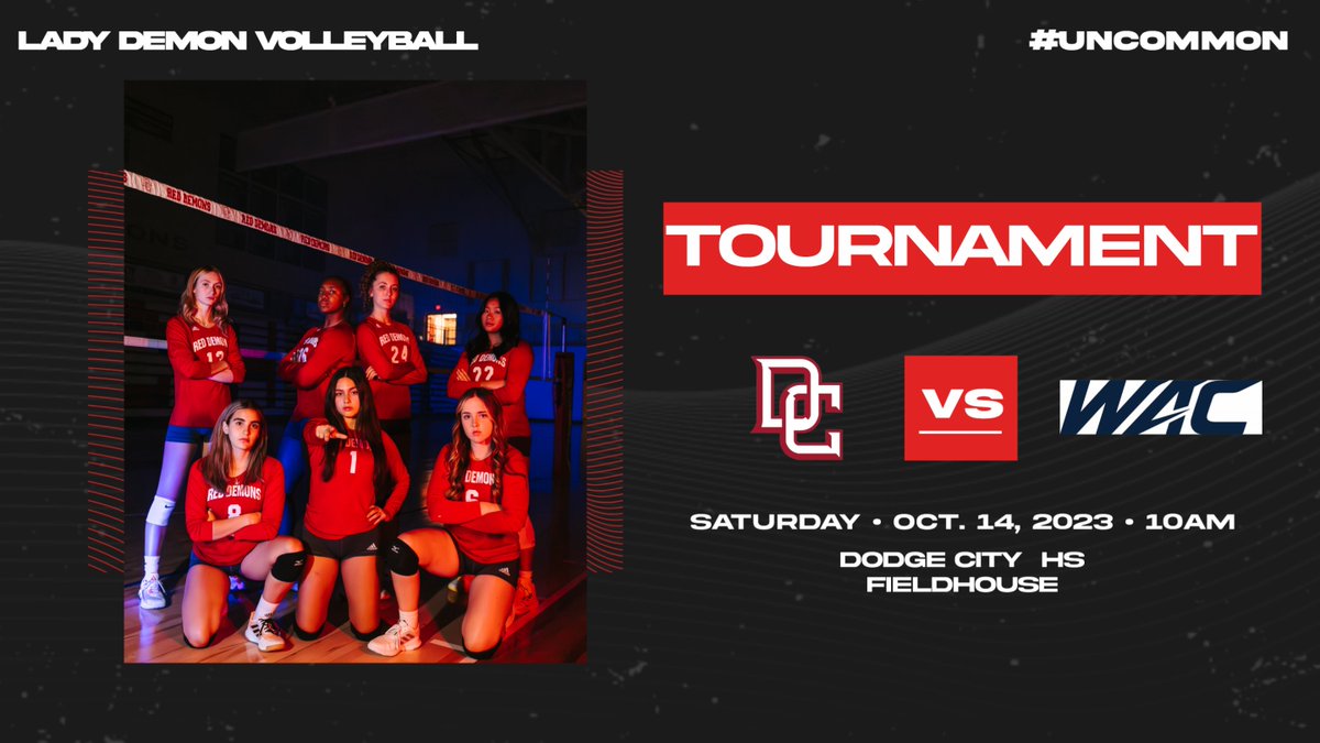 RedDemonSports's tweet image. @LadyDemonVB host WAC Tournament today at the Fieldhouse.  Matches start at 10am. #uncommon
