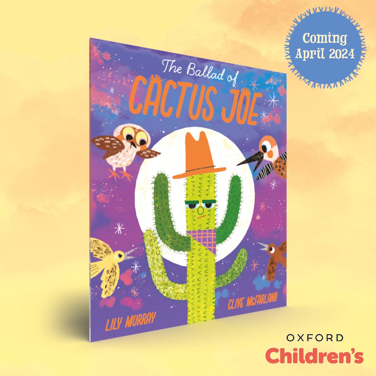 Cover reveal for 'The Ballad of Cactus Joe'! A rhyming tale of a cactus who just wants to be left alone... or does he? Teamed up with the amazing @lilymurraybooks for this one. Out April 2024 with @oxfordchildrens 🌵✨ @booksellingi #IrishBookWeek #DiscoverIrishKidsBooks