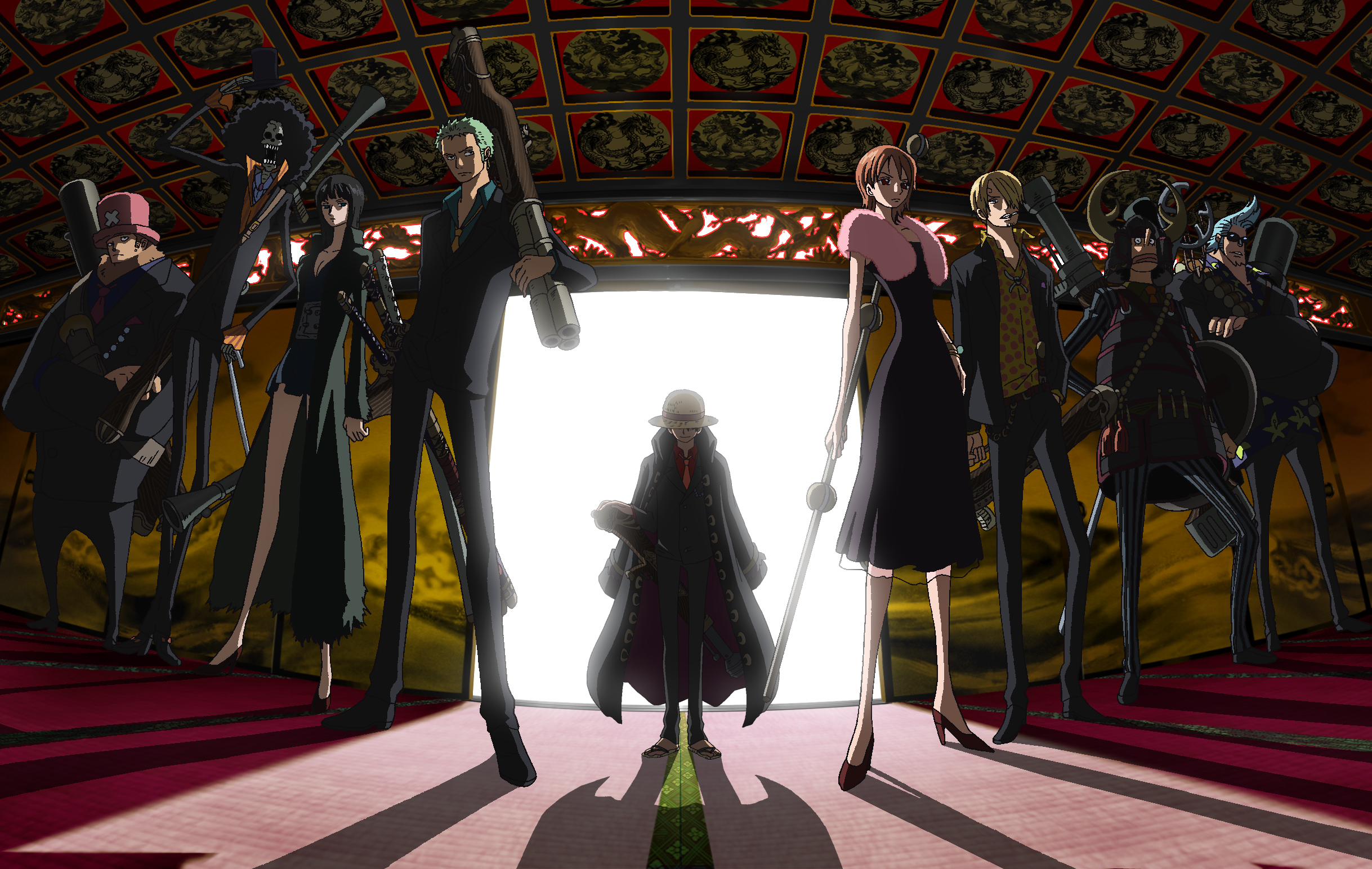 ワンピースコレクタブル 劇場版ストロングワールド黒服一味+メリー号