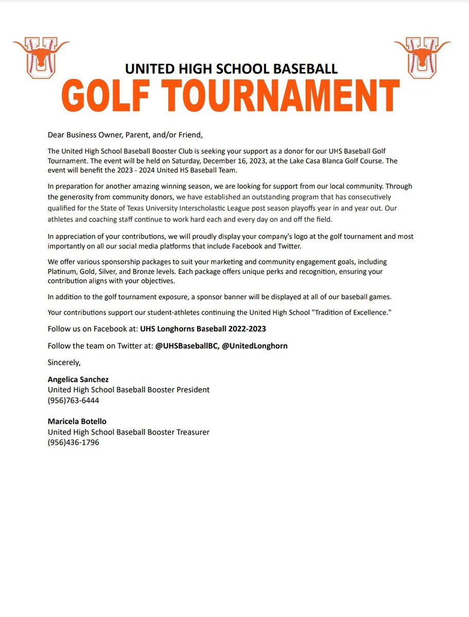United Baseball Booster Club tweet media