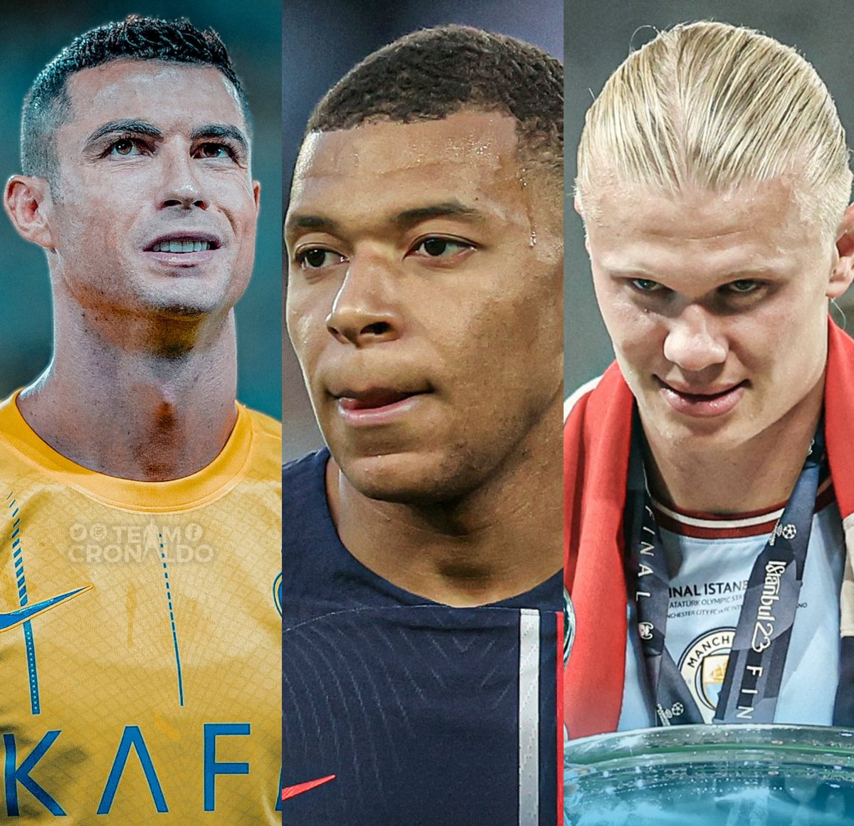 UCR7L's tweet photo. Goals in 2023:
🇧🇻 Haaland - 39
🇵🇹 Ronaldo - 38
🇨🇵 Mbappe - 35

League Goals in 2023:
🇵🇹 Ronaldo - 24
🇨🇵 Mbappe - 23
🇧🇻 Haaland - 23

Euro Qualifiers Goals in 2023:
🇵🇹 Ronaldo - 7
🇨🇵 Mbappe - 6
🇧🇻 Haaland - 6

Ronaldo is 38 years old 😤 https://t.co/X1oA1gYBTK
