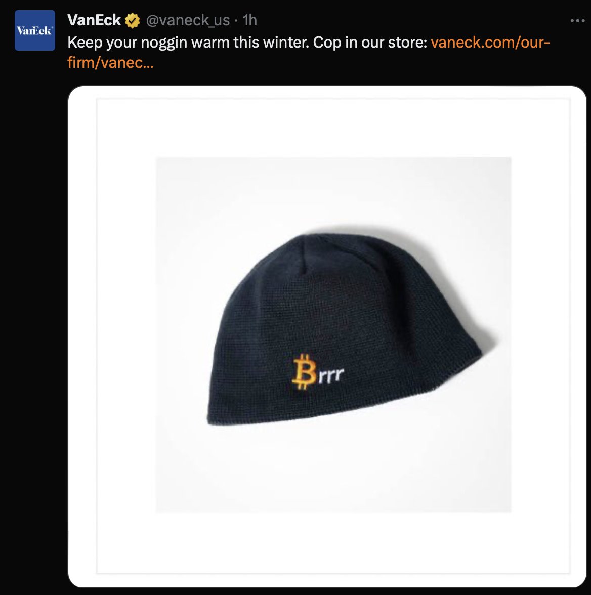 Spot #Bitcoin ETF applicant, VanEck, is selling #Bitcoin merch 👀 Sign of  imminent 🇺🇸 SEC approval? 🤔