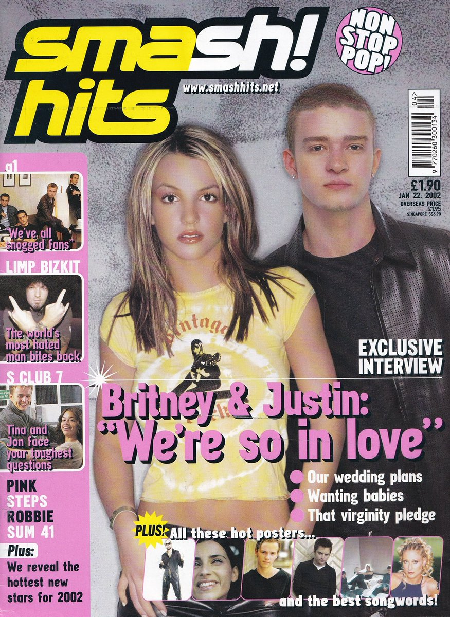 SmashHitsMag's tweet photo. 2002 Britney &amp; Justin cover and interview in Smash Hits #britney #britneyspears #justin #JustinTimberlake #smashhits #smashhitsmagazine #throwback https://t.co/2GCLcQYpRb