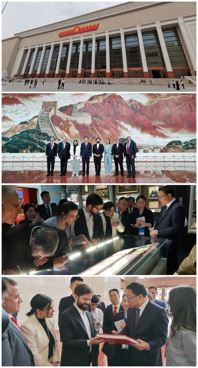 ChenPingMFA's tweet photo. ¡Un majestuoso museo! ¡Una gran historia del Partido Comunista de China! El Fenómeno Chino fue creado x PCCh junto con su pueblo en último siglo. Pte @GabrielBoric y ministros y parlamentarios visitaron Museo del PCCh y conocieron de cerca las arduas luchas y brillantes éxitos🇨🇳. https://t.co/AU7XFzKjy8