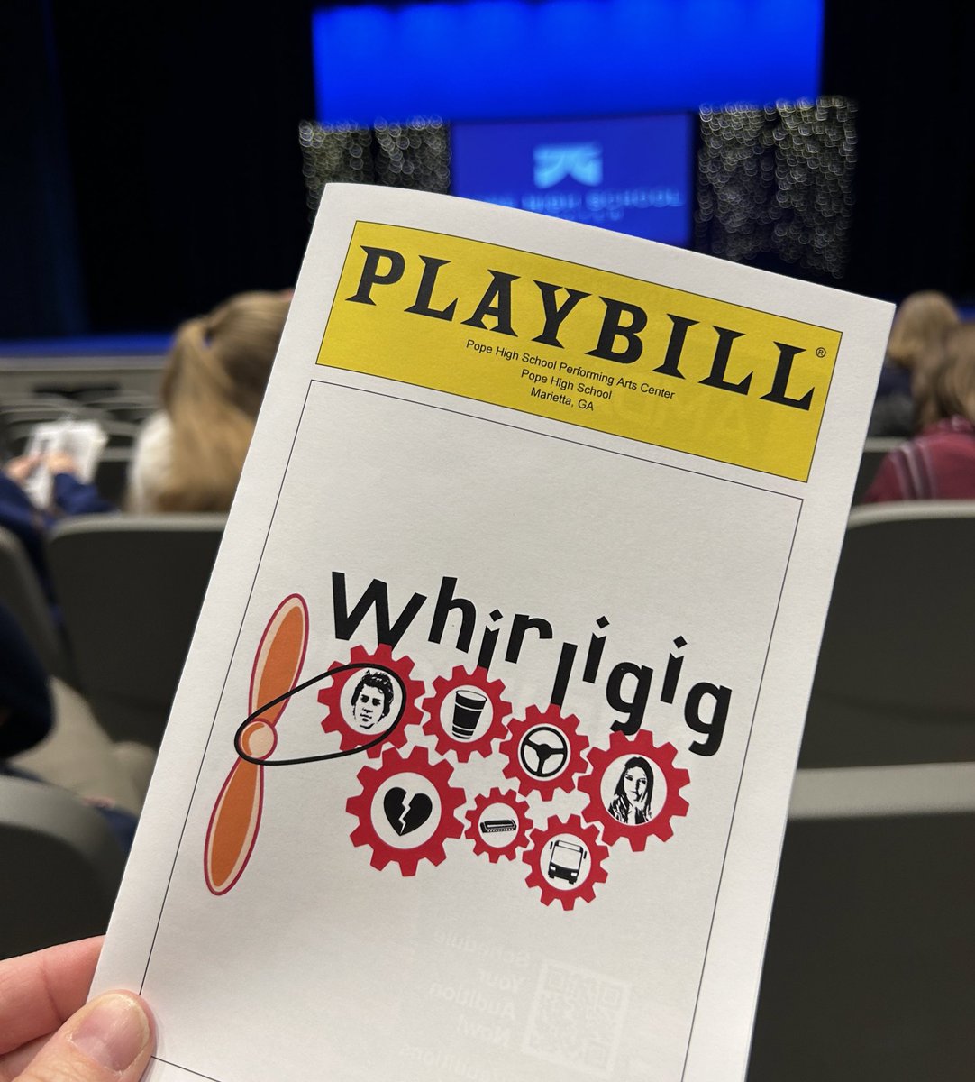 An impressive performance by @PopeHS1 Drama! 🎭 Great acting, seamless transitions, and perfect music selections. Break a leg at @OfficialGHSA One Act regional competition next weekend! 🏆@ALDCOBB1 #whirligig