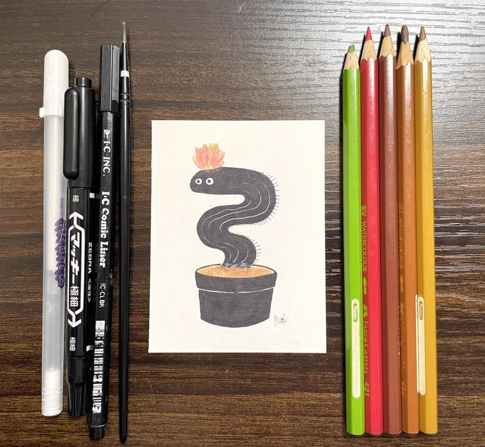 22日目のお題は【チクチクする、粗い】チクチクするのでお触り厳禁。#inktober#inktober2023#インクトーバー#inktober2023day21 