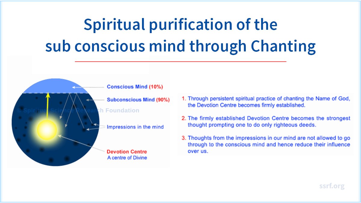 Chanting is an ancient practice that can have a profound impact on our spiritual journey. Chanting has the incredible ability to destroy the incorrect impressions stored in our subconscious mind. 

Source: 
ssrf.org/spiritual-prac…

#chanting #subconscious