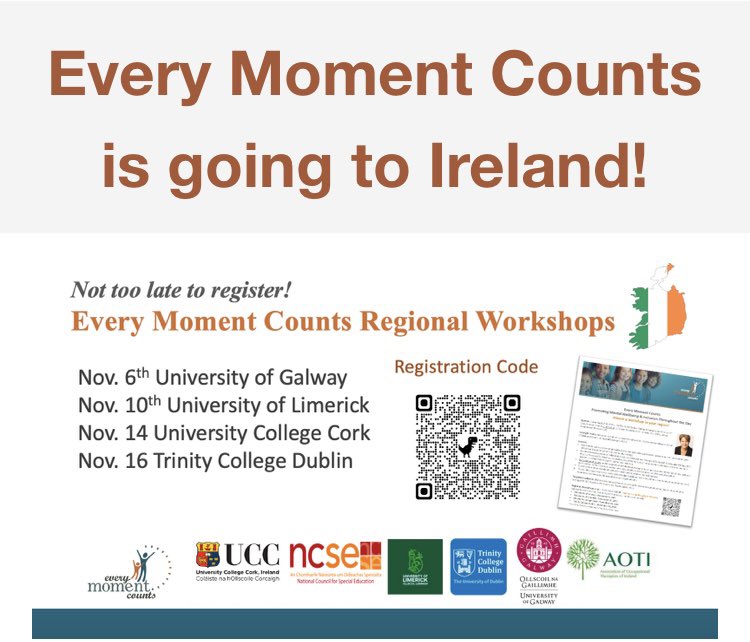 Sue Bazyk, PhD, OTR/L will be serving as a Fulbright Specialist in Ireland from Oct. 23rd through Nov. 18th. OT Hosts: Drs. Helen Lynch (University College Cork) and Brian Fitzgerald (National Council for Special Education). Carol Conway, MS, OTR/L will be co-presenting.