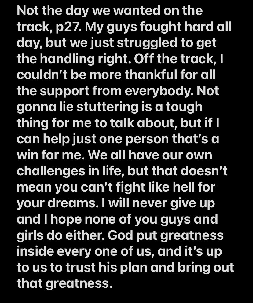 Mason_Massey's tweet photo. Truly appreciate all the positivity and support from everyone… Means the world to me. And thank you to @NASCAR and @NASCARonNBC for allowing me to tell my story. https://t.co/daG6cEY1Bc