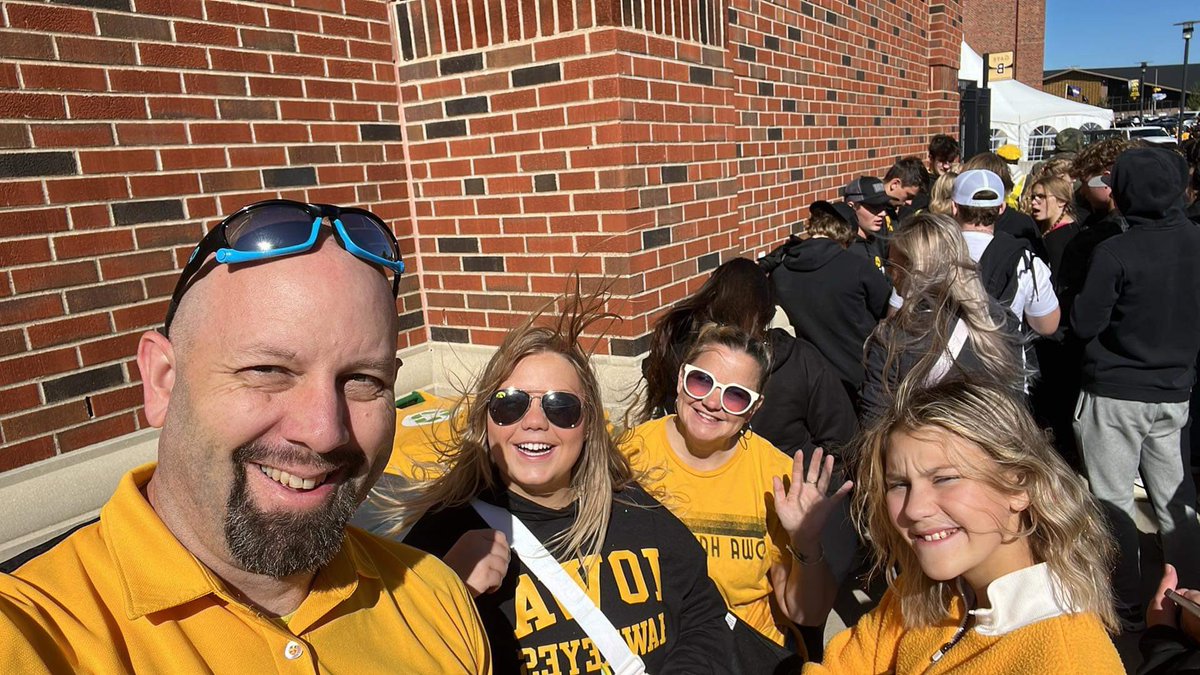 Family time. Looking for a big win today! #FightForIowa