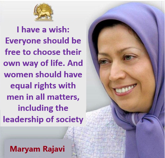 #MaryamRajavi: Everyone should be free to choose his/her own way of life. And women should have equal rights with men in all matters, including the leadership of society.
#Iran #IranRegimeChange #FreeIran10PointPlan 
@Aa71130
@AyadRafat3
@abnhazeb 
@Urana1
@abdullah671111