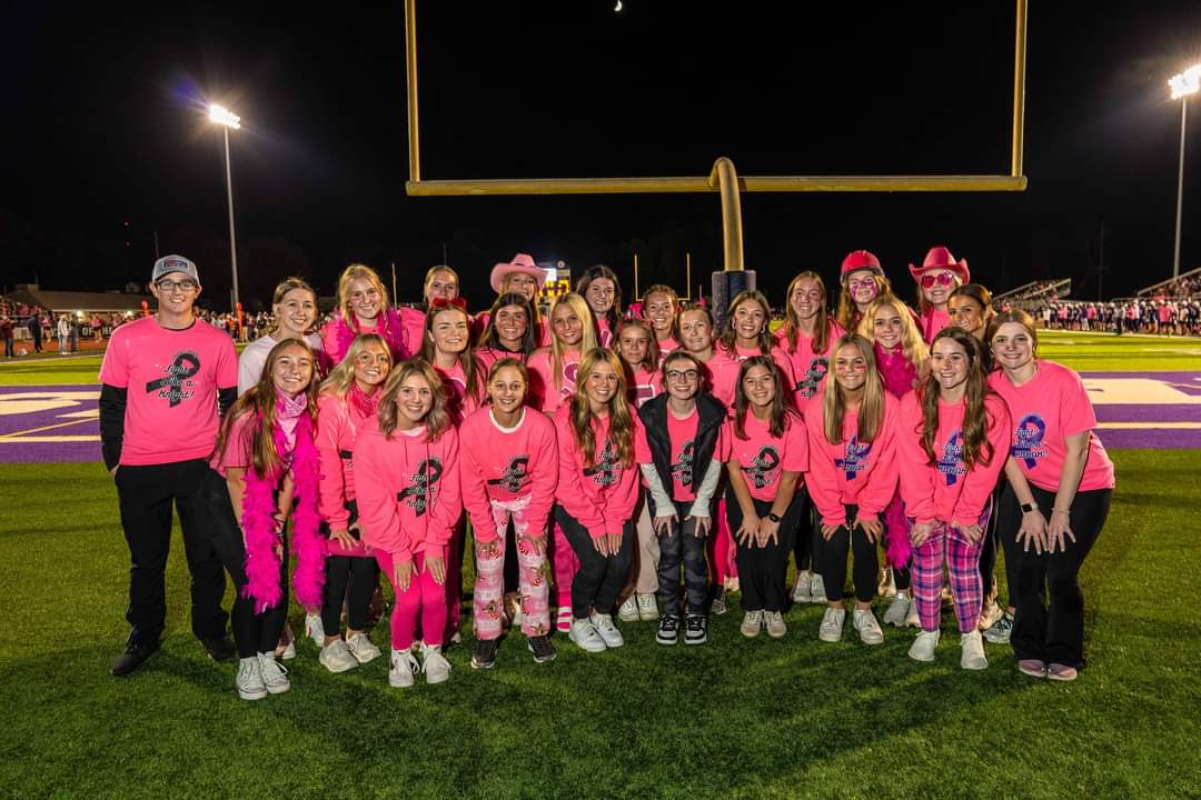 kahokstrong's tweet photo. KAHOKstrong and TriadStrong came together to host the very first joint Pink Out Football game. Before the game we were able to recognize Tracy Lemp and her family's courageous fight against cancer. Thank you Alex Paz for taking wonderful photographs as usually. https://t.co/wODhKAmeHs