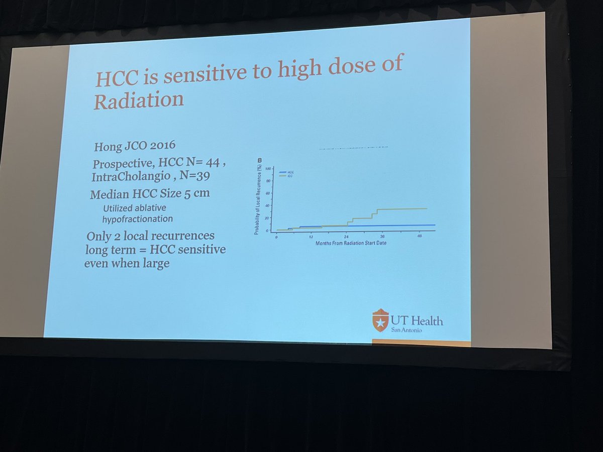 🚨🚨🚨check this out!!! @neilnewman sharing recent updates and the promising role of RT in the care of patients with HCC #SALCS Phenomenal talk! 👏🏼👏🏼👏🏼 ✅ curative tx or effective transplant bridging for BCLC A/B ✅ SBRT > TACE ✅ curative tx BCLC-C ✅ Palliation for BCLC-D