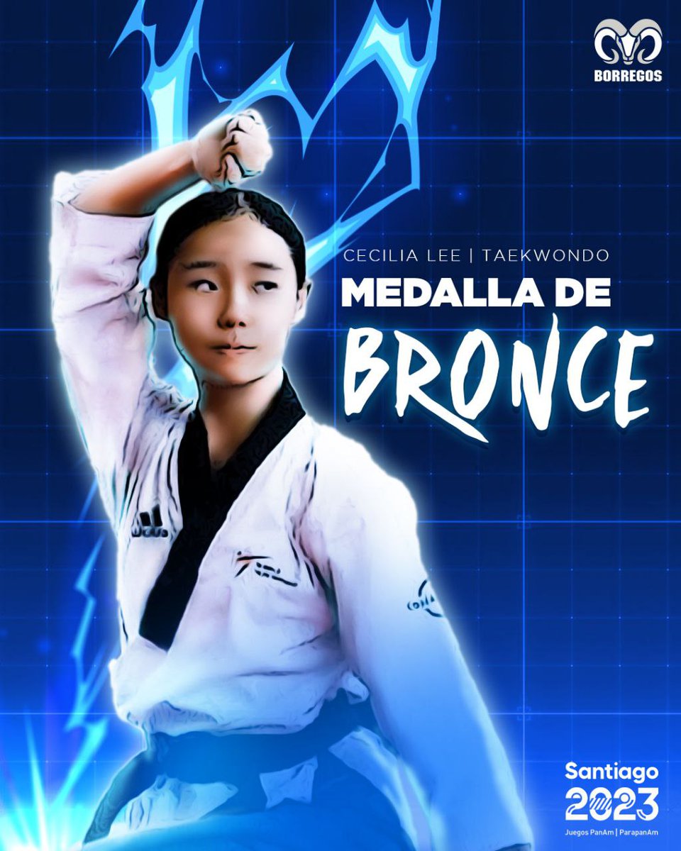 borregostec's tweet image. #OrgulloBorrego la primera de muchas 🥉   

Cecy Lee nos da la primera medalla para nuestros Borregos en los Juegos Panamericanos, Santiago 2023.  

Cecilia Lee consiguió el bronce en poomsae femenil, taekwondo y pone el nombre del @TecdeMonterrey en alto 

#BorregosEnSantiago