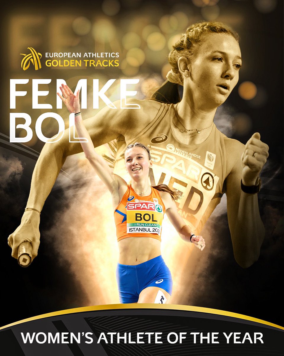 Femke Bol wint 'Women's athlete of the Year @EuroAthletics ' ‼️

#GoldenTracks