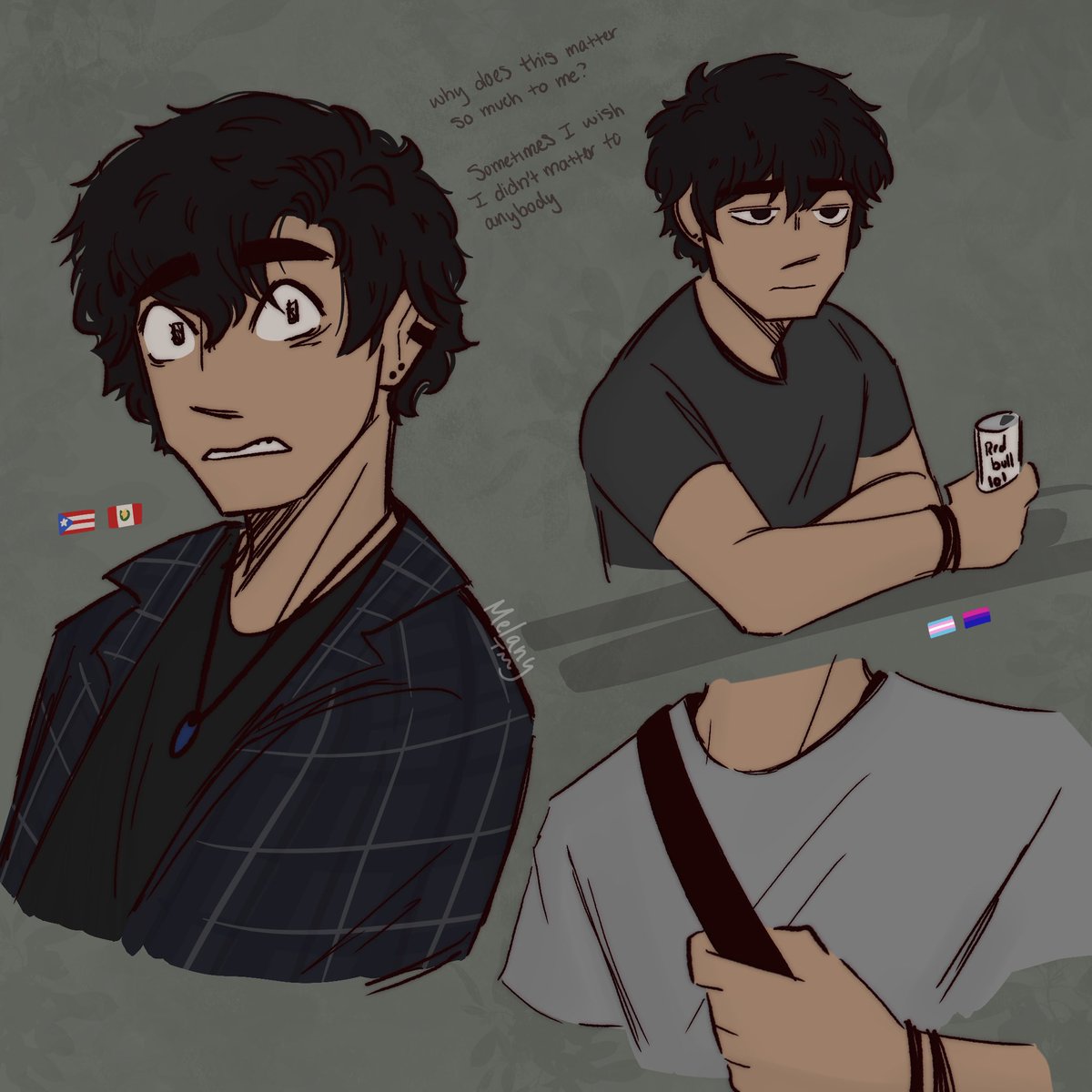 hi, not fanart but a self indulgent portrait page bc im having a gender moment oh yeahhhh🐛