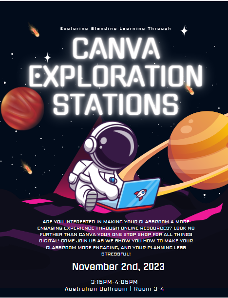 GaTeacher5th's tweet photo. Excited to share how to make learning more digital using Canva with @bryant5allgood1 at @GaETC2023. Come join us as we explore how Canva can be used to make learning more fun! #GaETC2023 #KSU https://t.co/qShAGO9B1p