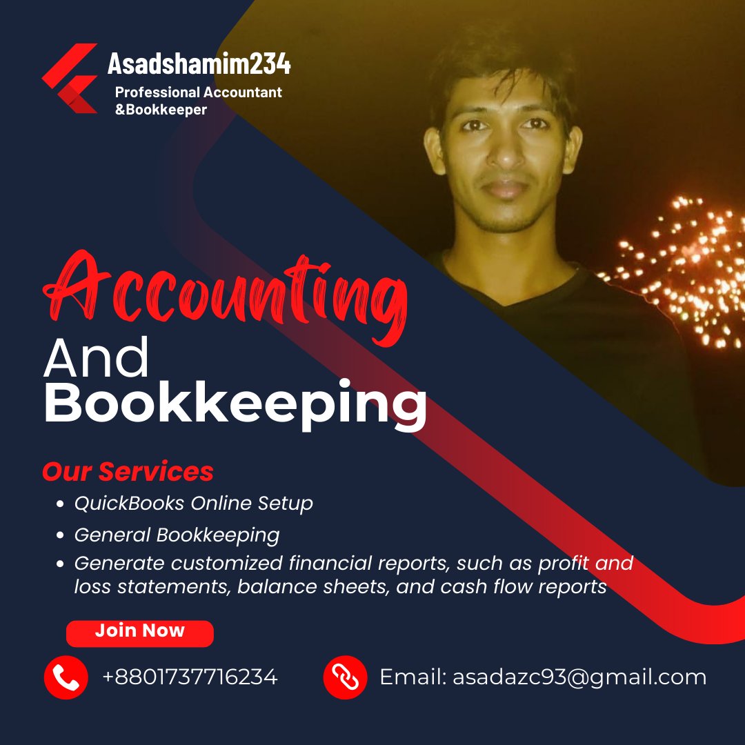 I offering Expert Accounting &amp; Bookkeeping Services on Fiverr, LinkedIn &amp; Upwork.

Are you looking for professional financial support? I've got you covered. With a commitment to accuracy and efficiency, I provide top-notch accounting and bookkeeping services on Fiverr &amp; LinkedIn.