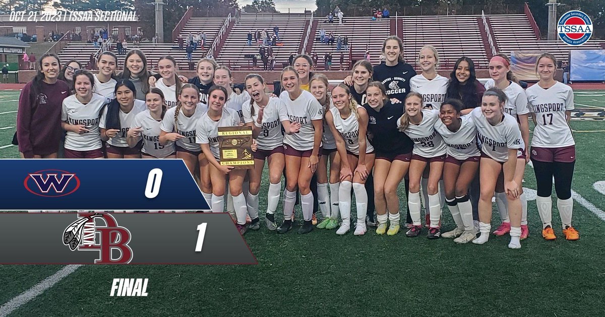 FINAL | Lady Indians Soccer ⚽️ 
(TSSAA Sectional)

The Lady Indians are #STATEBOUND!!! For the first time since 2014, the Tribe is headed to the TSSAA state tournament after defeating Knox West, 1-0!!! Congrats, Ladies!! #RollTribe <a href="/tribefutbol/">DobynsBennett Soccer</a>