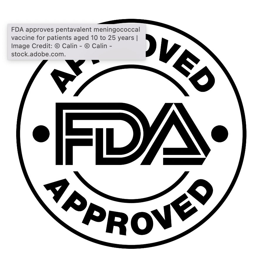 ContempPEDS's tweet photo. Several #FDA approvals took place on Friday, get caught up with the links below. 

IDP-126 (CABTREO): 
https://t.co/RZjOY5o84x

Vosoritide (VOXZOGO): 
https://t.co/aKBh9sdxwQ

Pfizer’s investigational pentavalent meningococcal vaccine (PENBRAYA):
https://t.co/hsX77hy8QS https://t.co/tlJ7bb0gJ9
