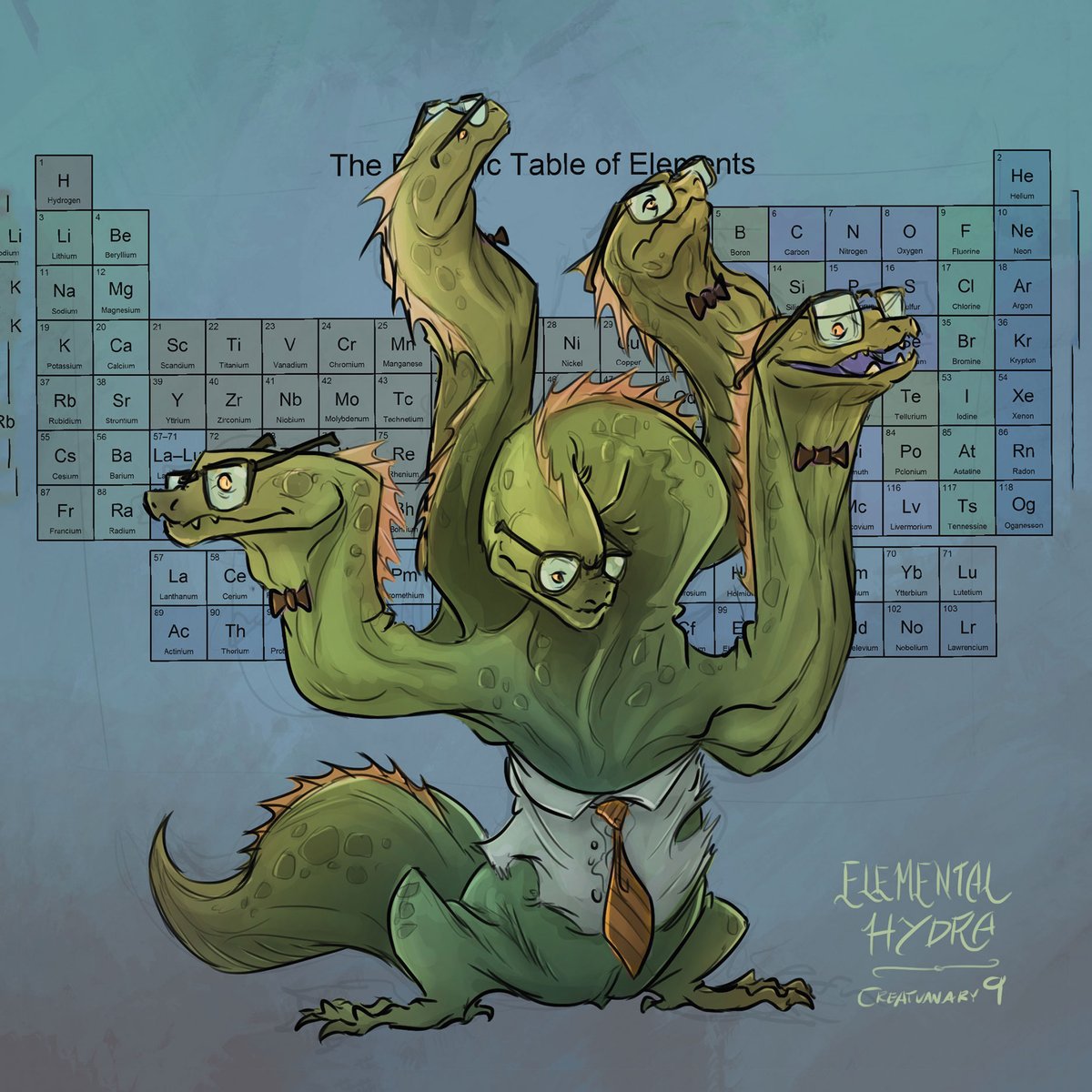 Elemental Hydra... get it?

#monster #creatunary #weretober #hydra #elemental #nerd #funny #scalie #snake #eel