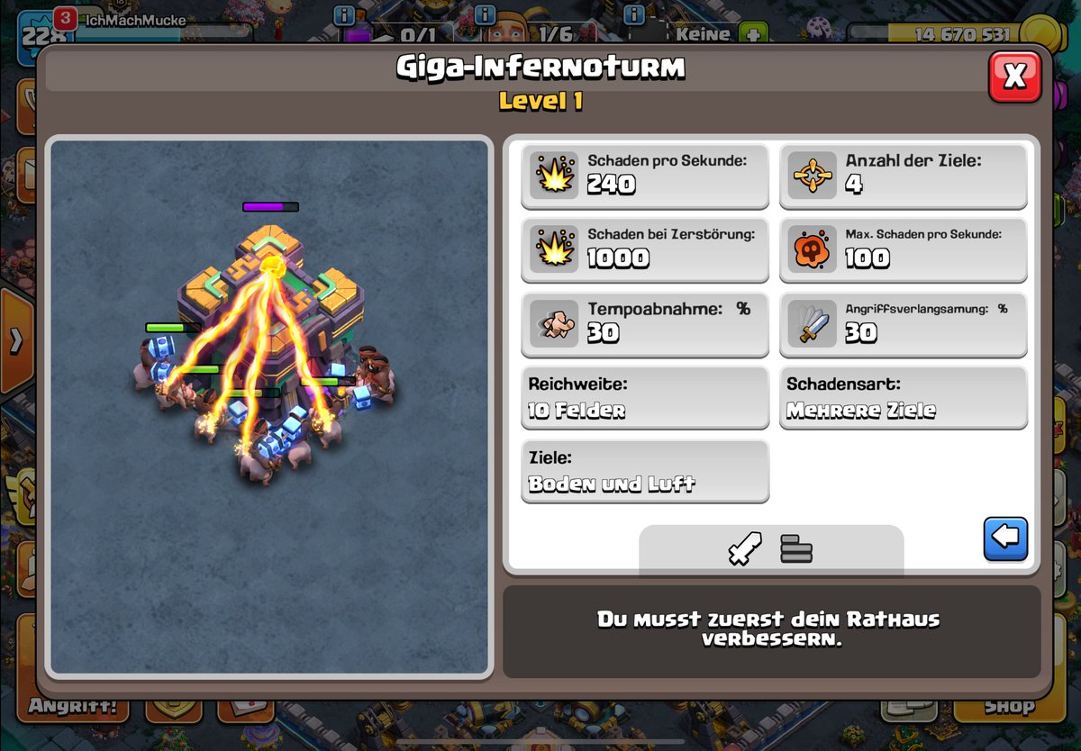 MuckeCoC's tweet photo. Zeit für Rathaus 14. #ClashofClans #CoC https://t.co/maaOQ78j6S