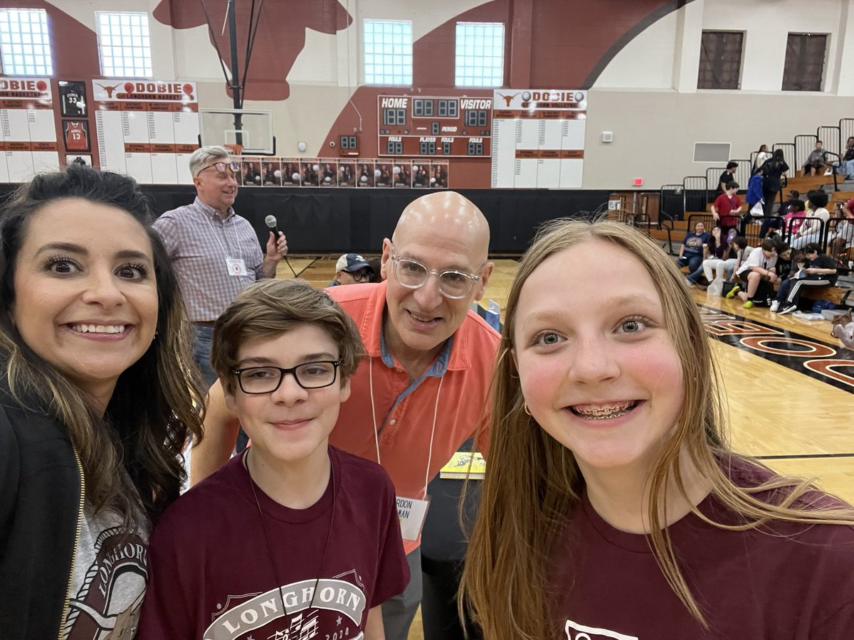 mrsbishop95's tweet photo. We can’t even believe it! We got a selfie with @gordonkorman !! #tweensread23 #tweensread2023 https://t.co/tBMppayz1k