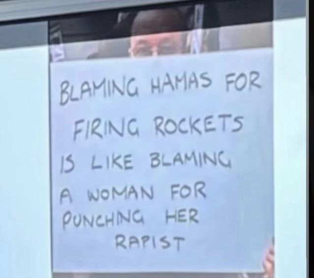 University of Michigan - Wissam Iman Nuwayhid, a graduate student instructor, posted this sickening comparison in his Middle East 207 class to students. 

This is unacceptable <a href="/SantaJOno/">Santa Ono</a>!