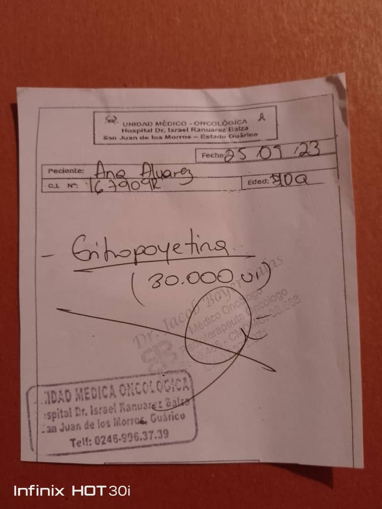 LuisReyes_30's tweet photo. Ella necesita insumos médicos y algunos medicamentos como eritoproyectina, filgastrim, ciclofosfamida, doxetacel, y los que salen en los recipes. Apoyemos difundiendo su caso. 🙏
@MamaLisVzla @LuisOlavarrieta @AlexaGomezDos 
Plaza Venezuela
#Lluvias
María Corina
#Kimberly https://t.co/clcWk6y7lv