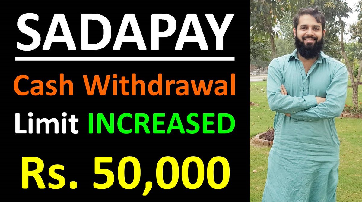 UmerFaheemMBA's tweet photo. Alhamdulillah! #SadaPay Daily Cash Withdrawal Limit Increased from Rs. 10,000 to Rs. 50,000 per Month 

Video Link: https://t.co/VPberLZuZW https://t.co/q6nRdH3JU9