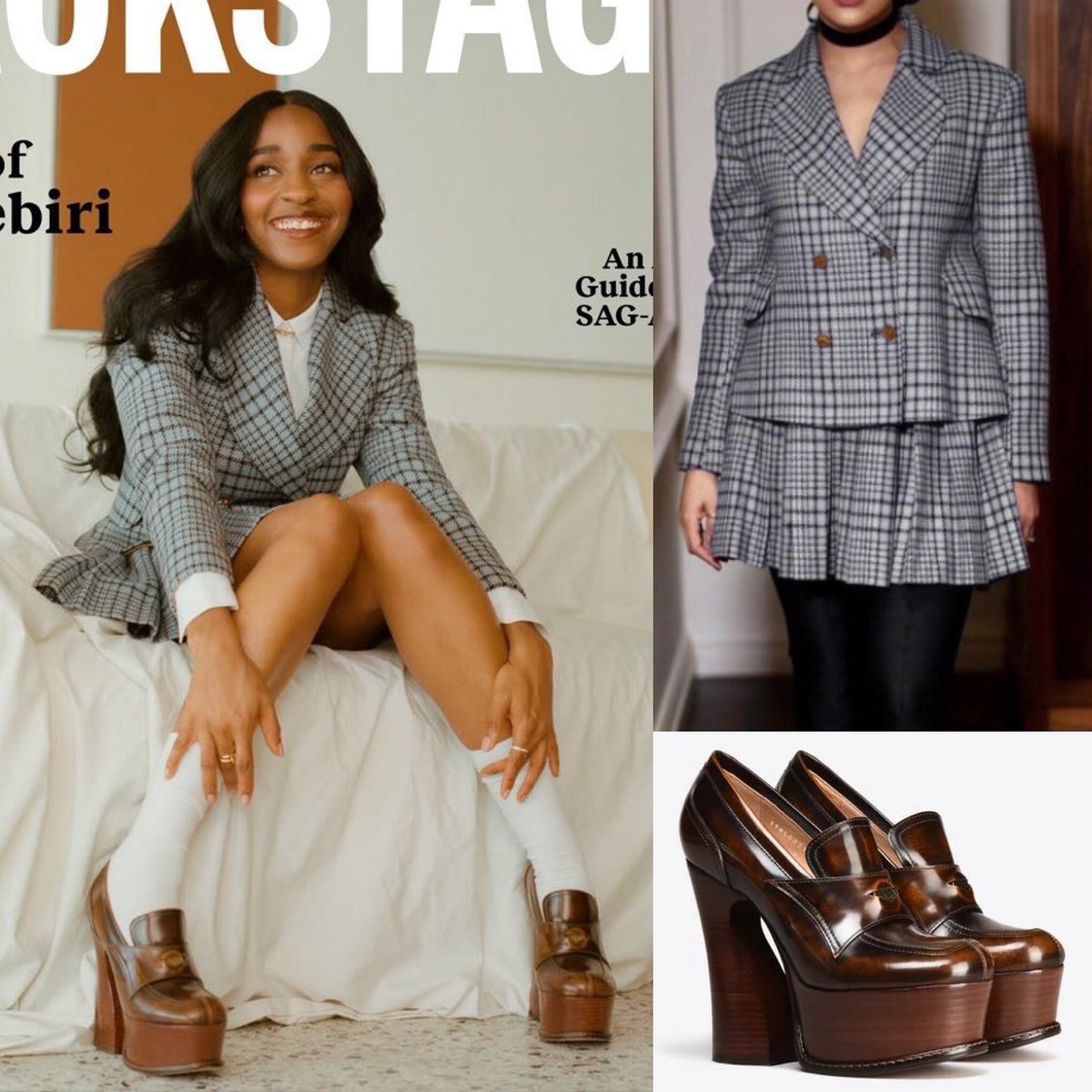 _TTatpa's tweet photo. I love her cover look so much: vintage #VivienneWestwood set &amp; #MaisonMargiela ‘Penny’ loafers

#hftwt #BackstageMagazine #AyoEdebiri https://t.co/LJPh2ej4UE