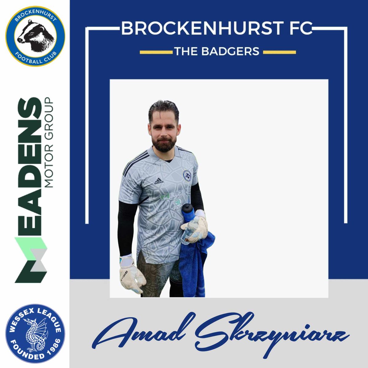 NEW SIGNING

We are happy to announce the New Signing of Goalkeeper <a href="/askrzyniaarz1/">askrzyniaarz1</a> who joined the Club in midweek from <a href="/BemertonHeathFC/">Bemerton Heath Harlequins</a> we kindly thank them for their assistance

Amad has also previously played for <a href="/lymingtontownfc/">Lymington Town FC</a> &amp; <a href="/SFC1888/">Shaftesbury F.C</a> 

Welcome to the Badgers Amad 🦡⚽🔵
