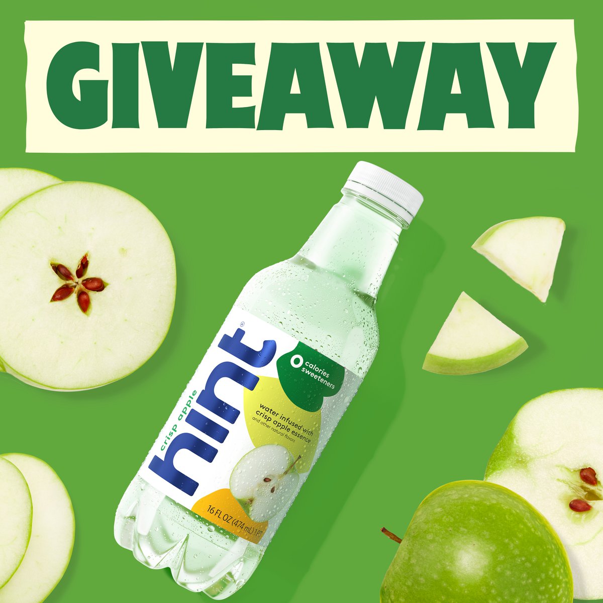 Here's something to fall for... a Crisp Apple Hint giveaway! 🍁 In honor of #NationalAppleDay, we're giving away a case of our popular fall flavor to one lucky winner. RT this tweet for a chance to win. 🍏🙌 #HintWater #Giveaway ends 10/30. Winner notified via DM 11/1.