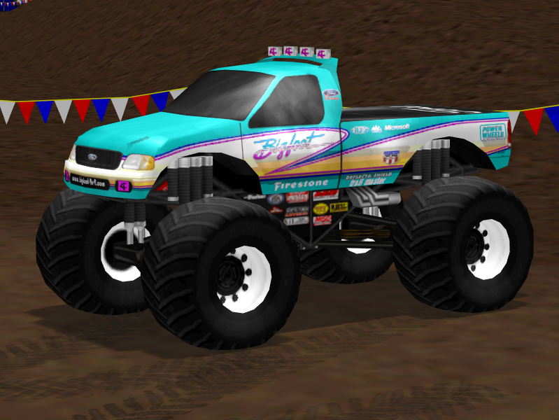 CalePutnam's tweet image. Bigfoot never put this scheme on a &apos;97 F-150...but they should have ! Now available for #MTM2. #SimRacing #RetroGaming mtm2.com/MTM2/Trucks/tr…