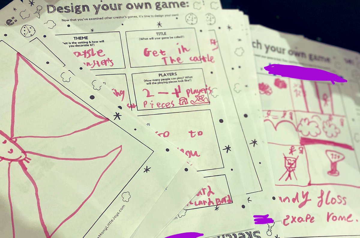 Home with at least 100 game designs from the kids who visited us at @FestivalofGirl today 💕 So hope everyone who joined us enjoyed being creative & took away something new about careers in games ✨ Winners will get a special @BAFTAGames gift. Judging commencing soon x