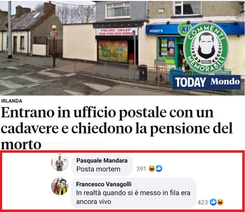 CM_Memorabili's tweet photo. E dall'Irlanda รจ tutto, a voi la linea. #commentimemorabili #ignoransa #weekendconilmorto https://t.co/tl10yVmtx3