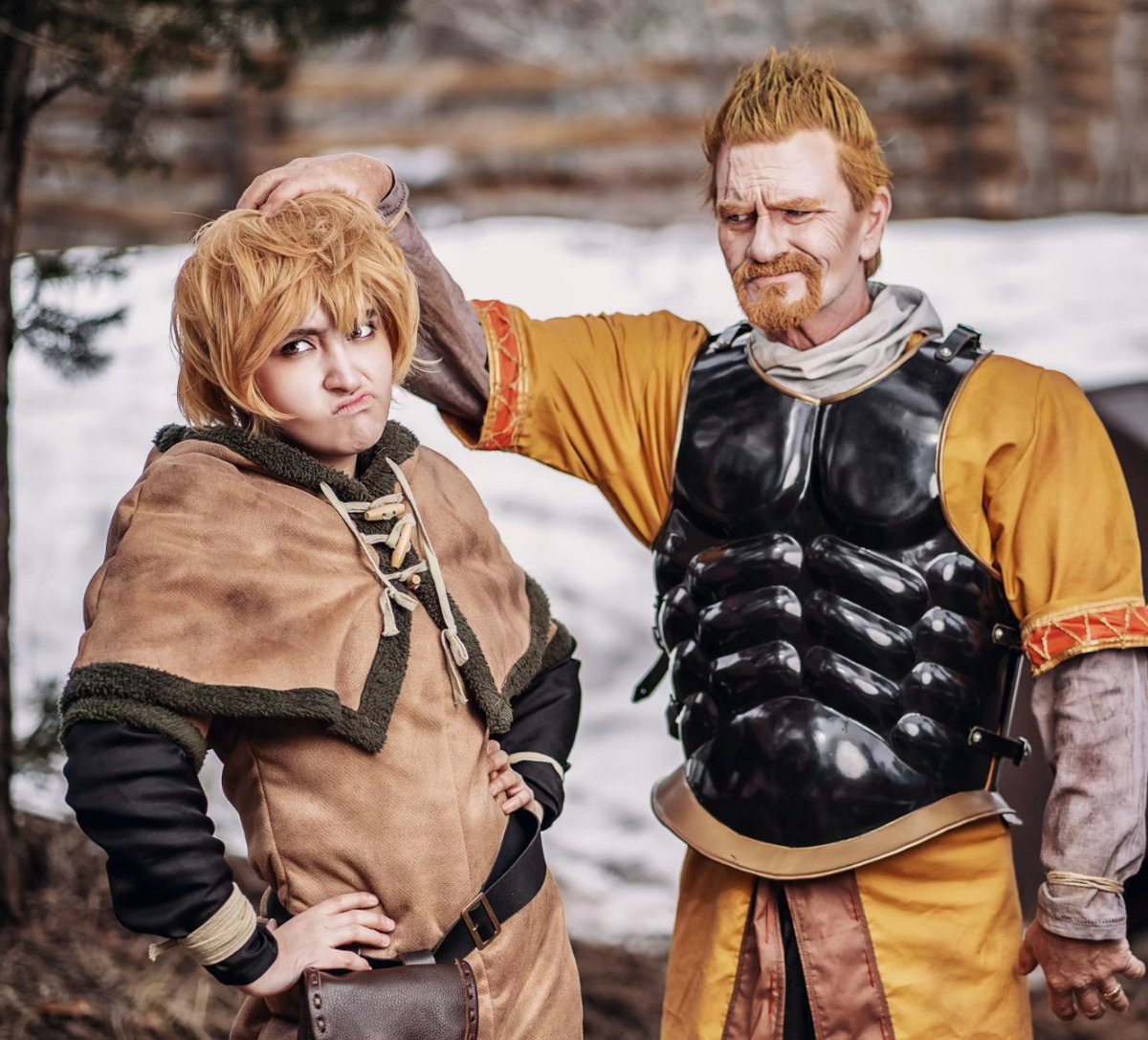 bernakenshin's tweet image. Thorfinn and Askeladd in a nutshell 😂
More of me and my Grandpa's Vinland cosplays ⚔️
The fanart is created by @Dyalexa_
Photography by @/ar1photography
#vinlandsaga
#Vinland
#vinlandsagaCosplay
#VINLAND_SAGA