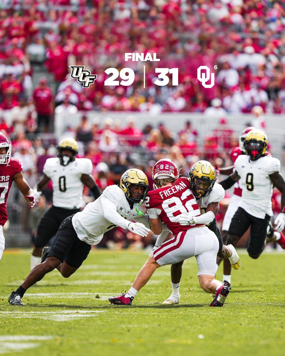 UCF_Football's tweet photo. Heckuva battle in Norman https://t.co/CE7Suk4BPK