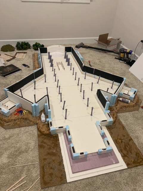 A_DungeonDelver's tweet photo. Doug Waltmann's 28mm build of the Temple of Elemental Evil continues. Waiting on some 3d printed doors, sculptures, gargoyles, etc. from me. The pillars are all my work.
#dnd #adnd #gygax #toee #dungeonsanddragons #advanceddungeonsanddragons #greyhawk #ttrpgs #tabletopgaming https://t.co/23WbzGNNoL