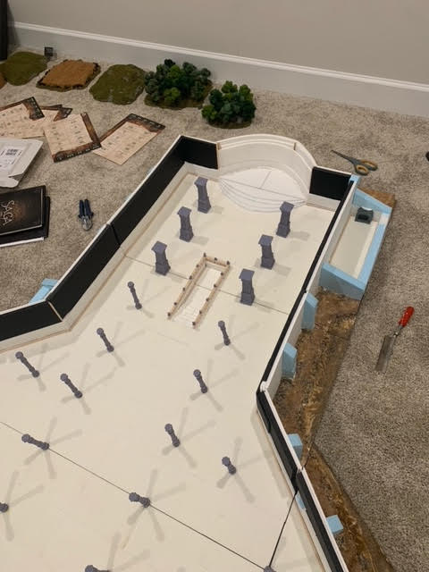 A_DungeonDelver's tweet photo. Doug Waltmann's 28mm build of the Temple of Elemental Evil continues. Waiting on some 3d printed doors, sculptures, gargoyles, etc. from me. The pillars are all my work.
#dnd #adnd #gygax #toee #dungeonsanddragons #advanceddungeonsanddragons #greyhawk #ttrpgs #tabletopgaming https://t.co/23WbzGNNoL