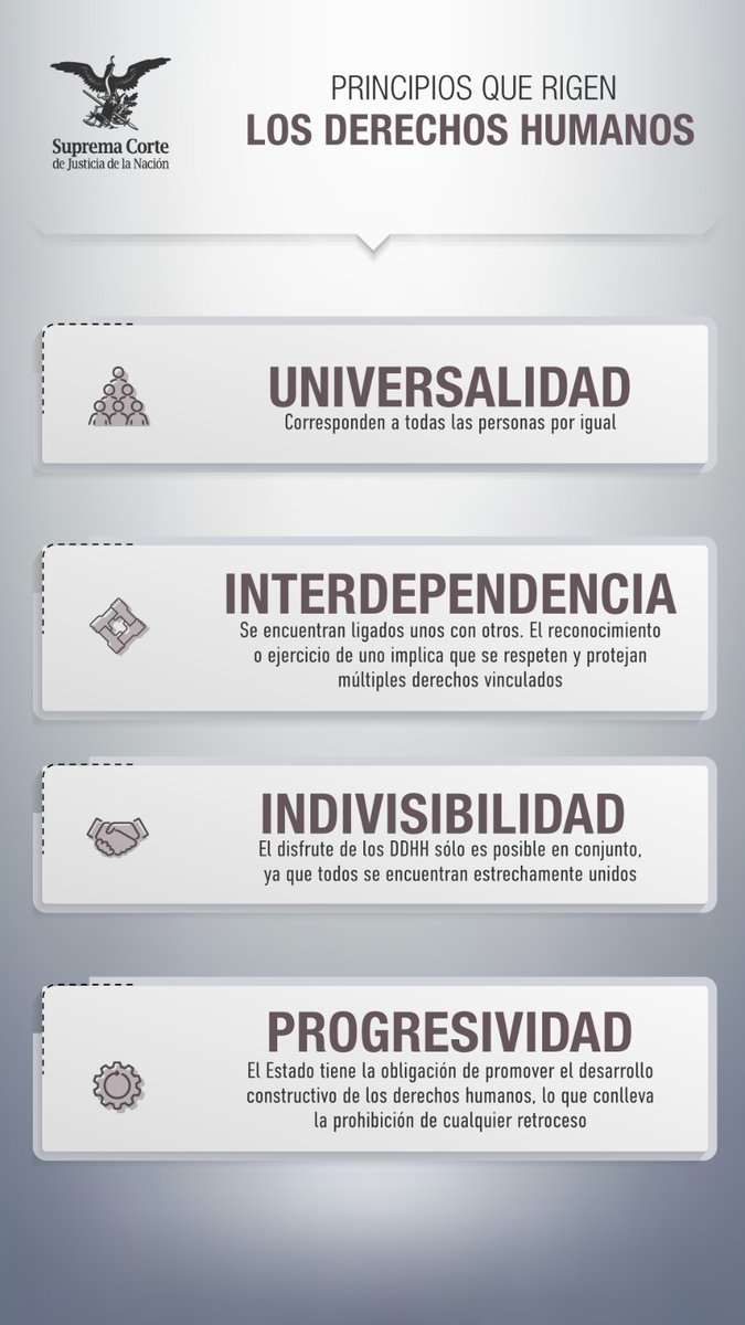 SCJN's tweet photo. Conoce los principios que rigen los #DDHH https://t.co/1dHT8LlpJR