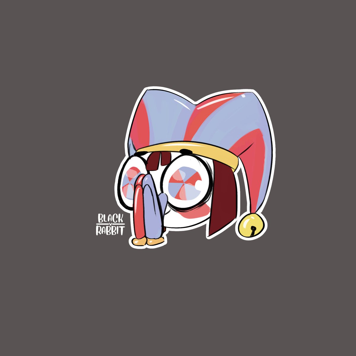 blackrabbitBO's tweet photo. A fan art ? 
#TheAmazingDigitalCircus #Pomni https://t.co/CW8iVztR1c