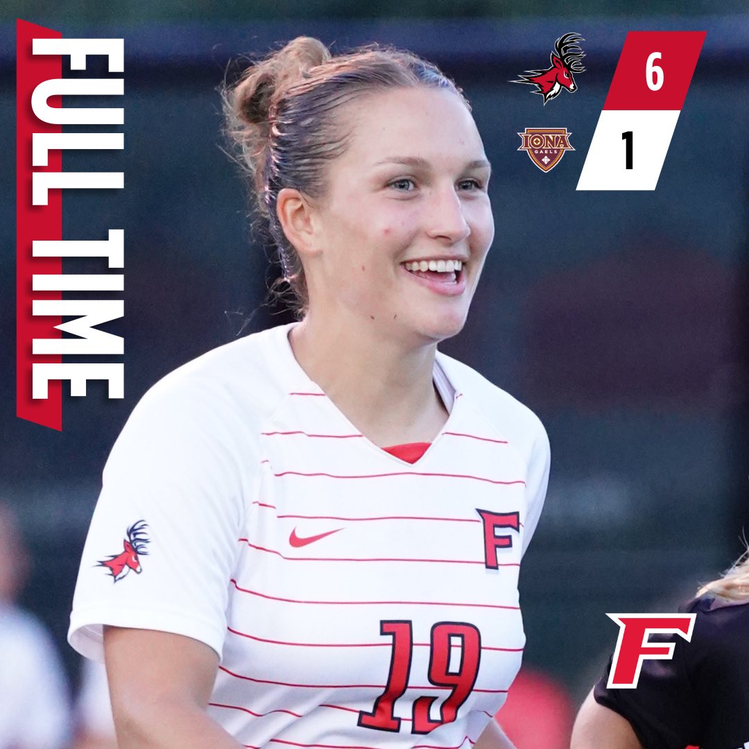 Hats off to Elle Scott with 3️⃣ goals in today’s <a href="/StagsWSoccer/">FUWS</a> win at Iona!

#WeAreStags 🤘⚽️🎩