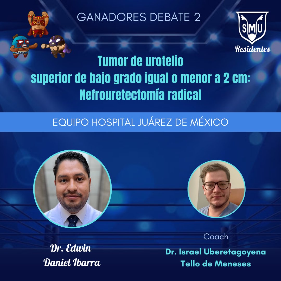 Residentes_SMU's tweet photo. ¡Completamos semifinalistas! 👏🏻🙌🏻

Muchas felicidades a los ganadores de hoy:
🏥 #UroTacuba
🏥 #UroHJM
🏥 #UroHRMCV

Agradecemos a TODOS los participantes que nos han dado una GRAN sesión académica para cerrar el año.

¿Están listos para verlos competir en #SMU23?

#TodosSomosSMU https://t.co/MeNtvmzGCx